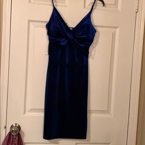 Blue Velvet Dress